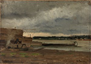 Blick auf den Rhein bei Düsseldorf von Gerhard Munthe