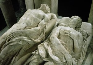 Grab von Katharina de Medici 1519-89 und Heinrich II 1519-59, Detail der Effigien von Katharina und Heinrich, 1562-73
