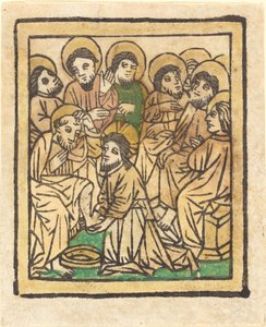 Christus wäscht den Aposteln die Füße von German 15th Century