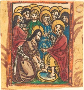 Christus wäscht den Aposteln die Füße von German 15th Century