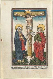Christus am Kreuz mit der Jungfrau und dem heiligen Johannes