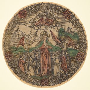 Madonna in einem Rosenkranz