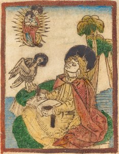 Heiliger Johannes auf der Insel Patmos von German 15th Century