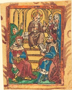 Der zwölfjährige Jesus im Tempel von German 15th Century
