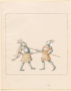 Freydal, Das Buch der Turniere und Turniere von Kaiser Maximilian I.: Kämpfe zu Fuß (Turniere)(Band III): Tafel 148 von German 16th Century