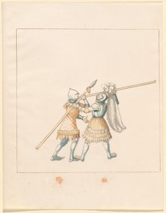 Freydal, Das Buch der Turniere und Turniere von Kaiser Maximilian I.: Kämpfe zu Fuß (Turniere)(Band III): Tafel 150 von German 16th Century