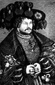 Porträt von Joachim I. Nestor 1484-1535, Kurfürst von Brandenburg, Kopie nach Lucas Cranach d. Ä., 15. Jahrhundert