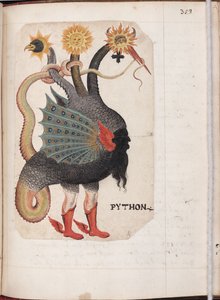 Python aus: Alchemisches und Rosenkreuzer-Kompendium, ca. 1760