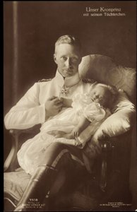 Kronprinz Friedrich Wilhelm mit Tochter, Liersch 7518 von German Photographer