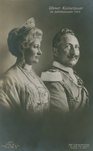 Kaiser Wilhelm II. und Kaiserin Augusta Victoria von Deutschland in ihrem Silberjubiläumsjahr von German Photographer
