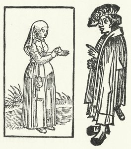 Ein Holzschnitt einer Szene aus der Geschichte von Till Eulenspiegel (Stich) von German School