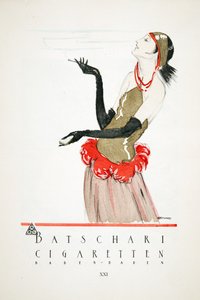 Werbung für Batschari Zigaretten, aus Styl, veröffentlicht 1922 von German School