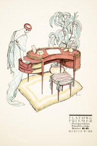 Werbung für Flatow & Priemer, Antiquitäten, aus Styl, veröffentlicht 1922 von German School