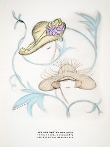 Werbung für Hüte von Conrad Sonja, aus Styl, veröffentlicht 1922 von German School