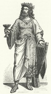Alboin, König der Langobarden (Gravur) von German School