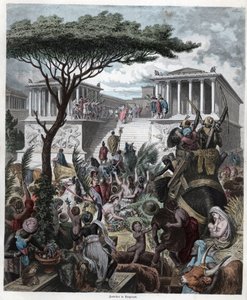 Alte Geschichte. Griechenland. Tempel des Jupiter in Pergamon (Gravur)