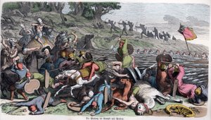 Alte Geschichte. Mazedonien. Mazedonische Phalanx kämpft gegen die Perser. ...