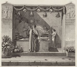 Antiker römischer Laden. Illustration für Bilder-Atlas (Gravur) von German School