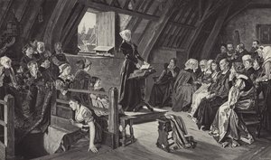Anne Askew predigt die lutherische Lehre von German School