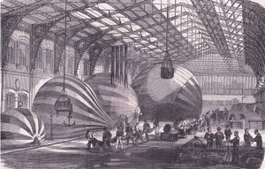 Ballonfabrik, Cassells Geschichte des Krieges zwischen Frankreich und Deutschland, veröffentlicht von Cassell and Company Limited, ca. 1890 (Lithografie) von German School