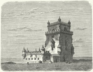Turm von Belém, Lissabon (Gravur) von German School