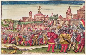 Offenbarung, Kapitel XXV, aus der Lutherbibel, um 1530 von German School