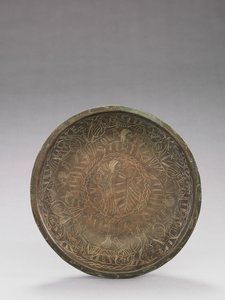 Schale mit gravierten Figuren der Laster, 1150-1200 von German School