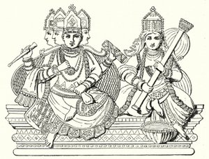 Brahma und Saraswati von German School