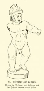 Karikatur von Caligula von German School
