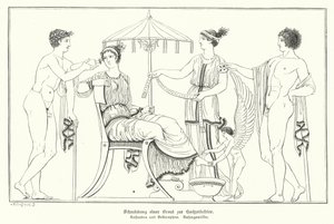 Kassandra wird für ihre Hochzeit mit Bellerophon vorbereitet von German School