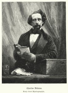 Charles Dickens, englischer Romanautor (Lithografie)