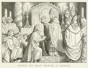 Karl der Große als Kaiser gekrönt