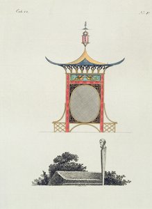 Chinesischer Gartenschirm, aus Neue Ideen für den Garten, veröffentlicht 1779