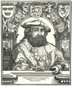 Christian II., König von Dänemark, Norwegen und Schweden (Stich) von German School