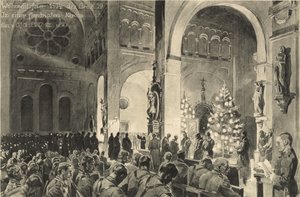 Weihnachtsfeiern in einer Kirche in Flandern von German School