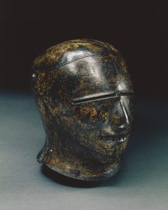 Geschlossener Schaller mit groteskem Gesicht oder Schembart-Visier, Nürnberg, ca. 1500