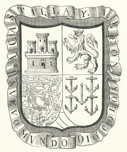 Wappen von Christoph Kolumbus (Gravur) von German School