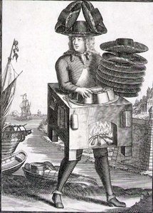 Kostüm für einen Hutmacher, veröffentlicht von Gerard Valck, ca. 1690