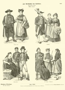 Kostüme aus Baden, Deutschland, 19. Jahrhundert von German School