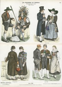 Kostüme aus Tirol, 19. Jahrhundert von German School