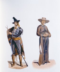 Kostüme der Einwohner von Mexiko und Vera Cruz