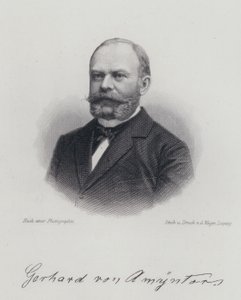 Dagobert von Gerhardt, deutscher Soldat, Dichter und Romanautor (Gravur) von German School