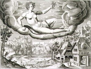 Morgendämmerung, graviert von Paul Furst (ca. 1605-66) von German School