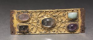 Dekorative Plakette, wahrscheinlich von einem Reliquienschrein