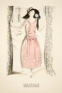 Der Besuch, Teekleid von Gunther, aus Styl, veröffentlicht 1922 von German School