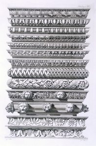 Entwürfe für Gesimse, 1856
