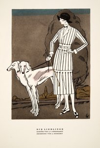 Die Lieblinge, Werbung für Mode von A C Steinhardt, aus Styl, veröffentlicht 1922 von German School