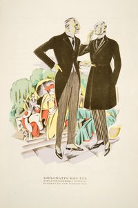 Diplomatischer Tee, Anzüge von Fasskessel U. Muntmann, aus Styl, veröffentlicht 1922