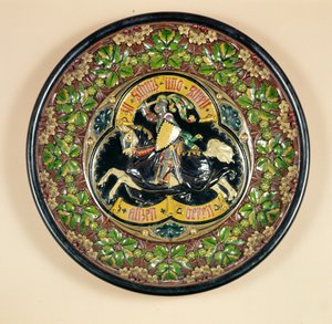 Schale mit Reliefdekoration, von Bichweiler aus Hamburg, 1880
