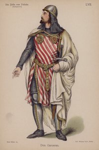 Don Garceran, aus Die Jüdin von Toledo von Franz Grillparzer (Farblitho) von German School